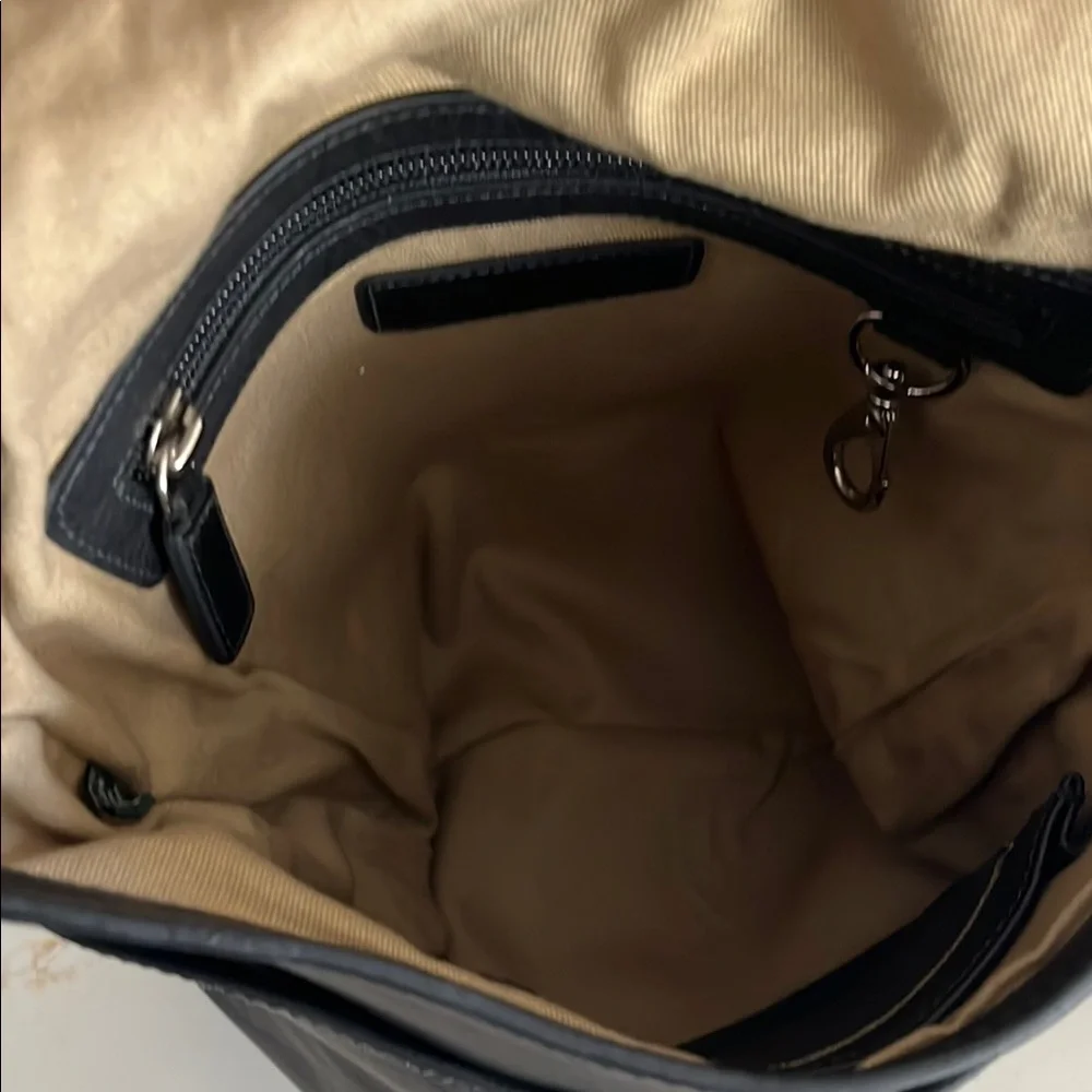 Cole Haan Black Leather Crossbody Messenger Bag